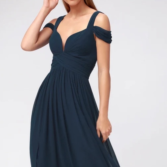 Lulus Dresses & Skirts - Lulu's Ocean of Elegance Navy Blue Maxi Dress